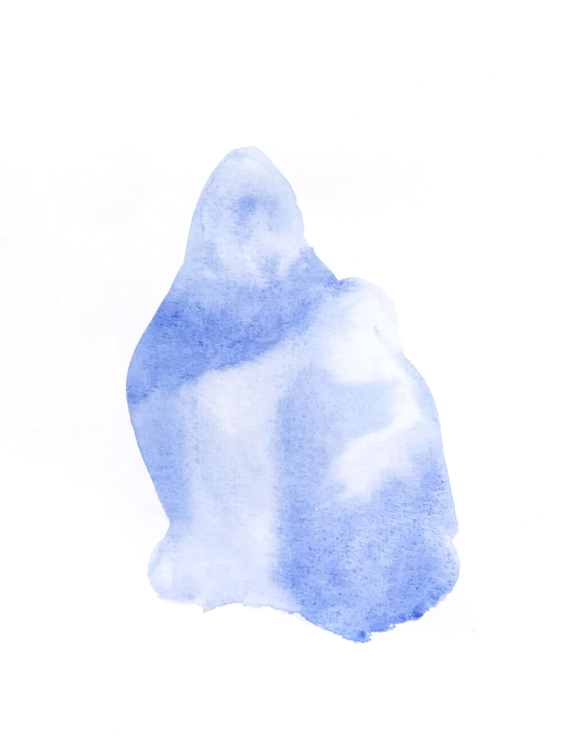 "Fading I," 2021, watercolor on paper, 12 x 9 in.