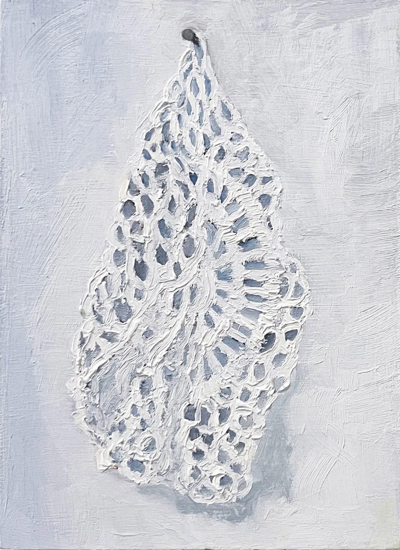 "Relearning," 2025, oil on panel, 7 x 5 in.