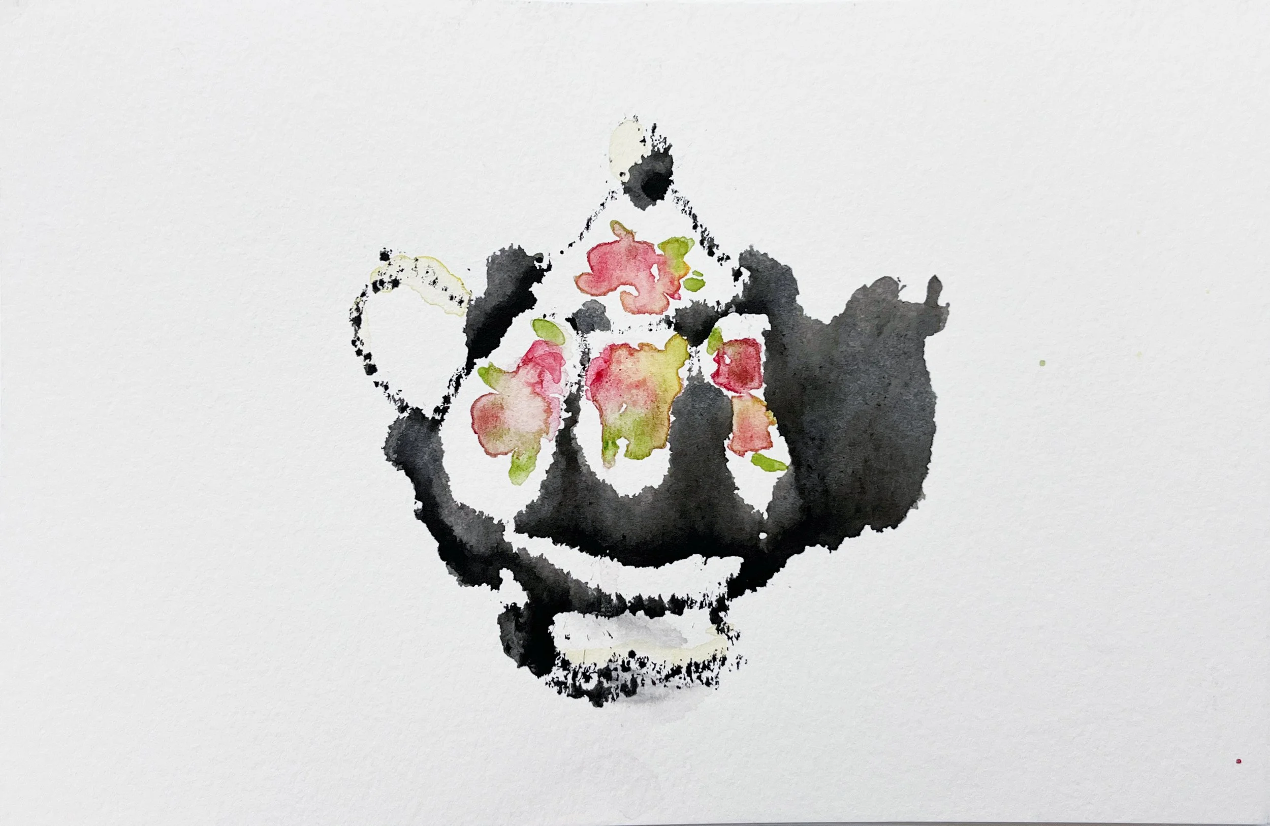 "Old Soul VI," 2024, ink and watercolor on paper, 5 x 8 in.