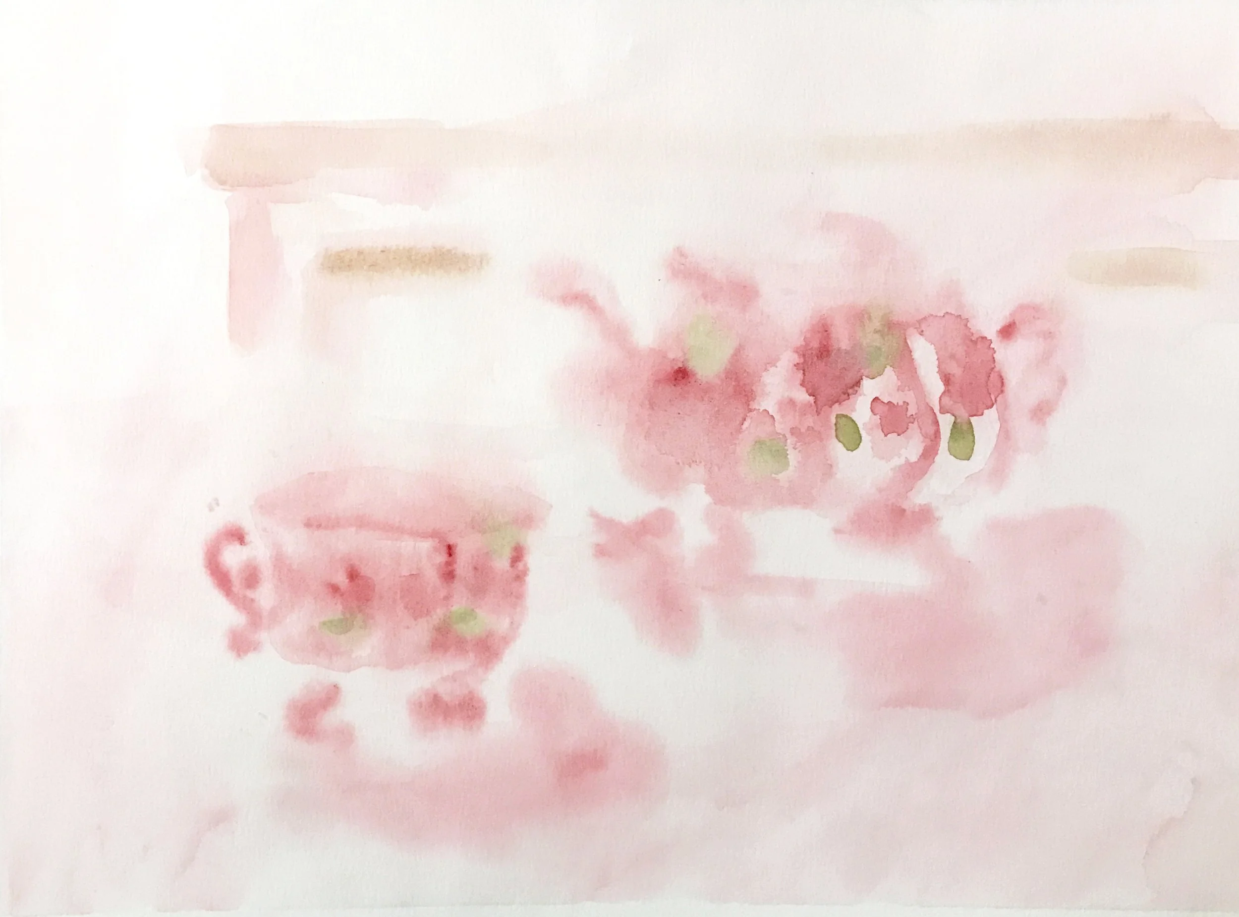 "Fading IV," 2021, watercolor on paper, 9 x12 in.