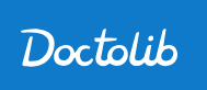 Logo de Doctolib sur fond blanc