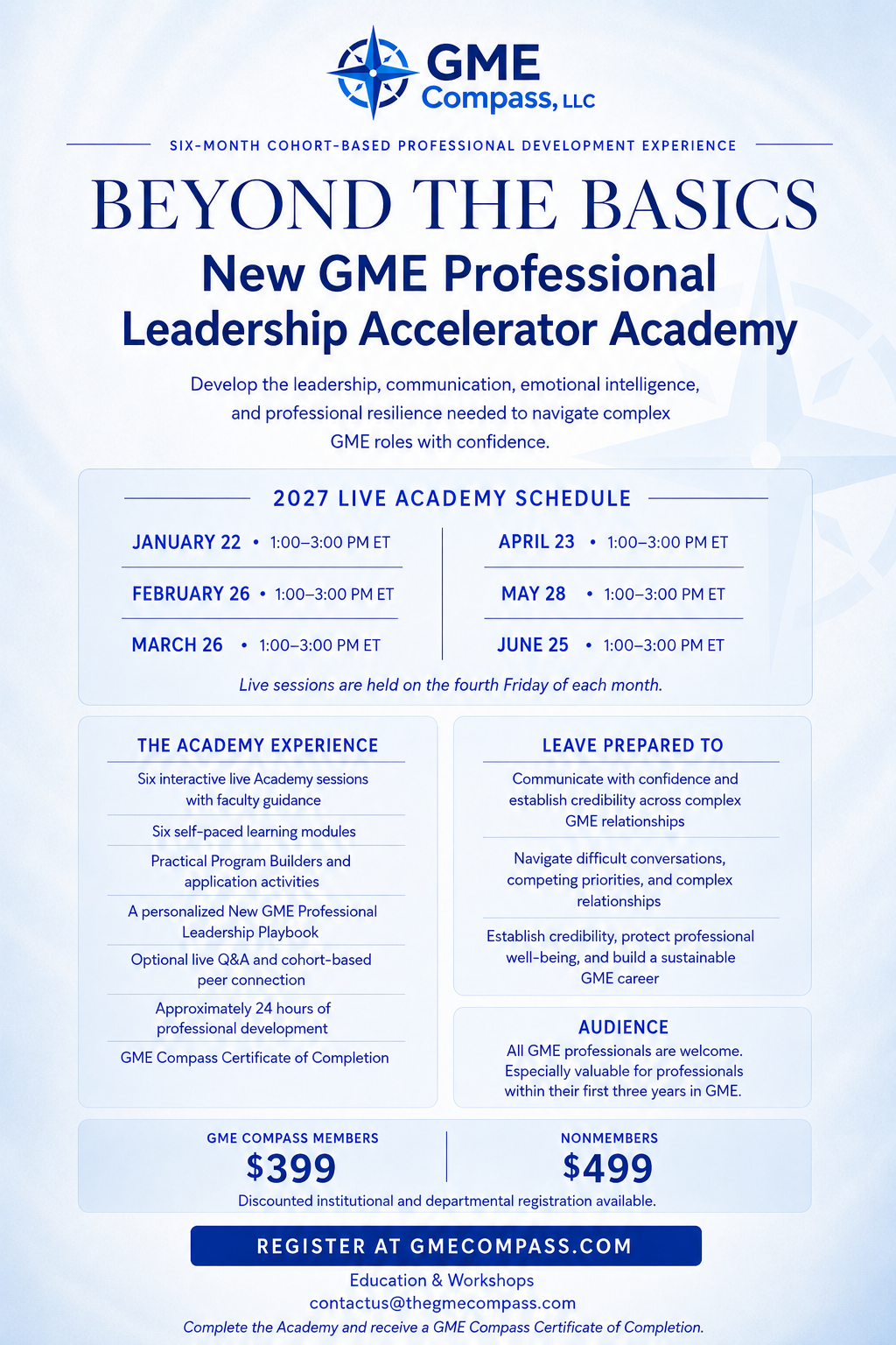 [Member Pricing} Beyond the Basics: New GME Professional Leadership Accelerator Academy (Copy)