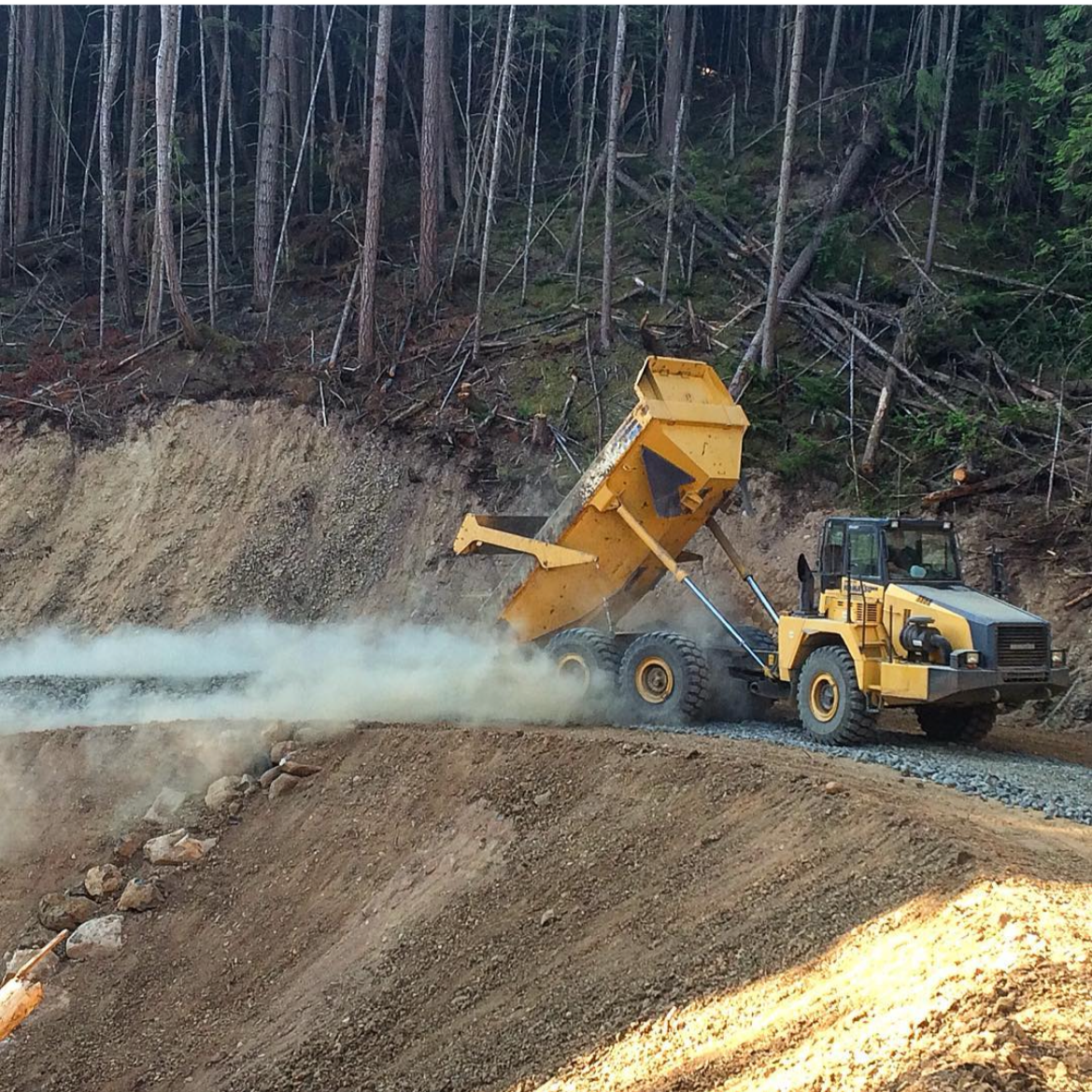 Timberland road construction