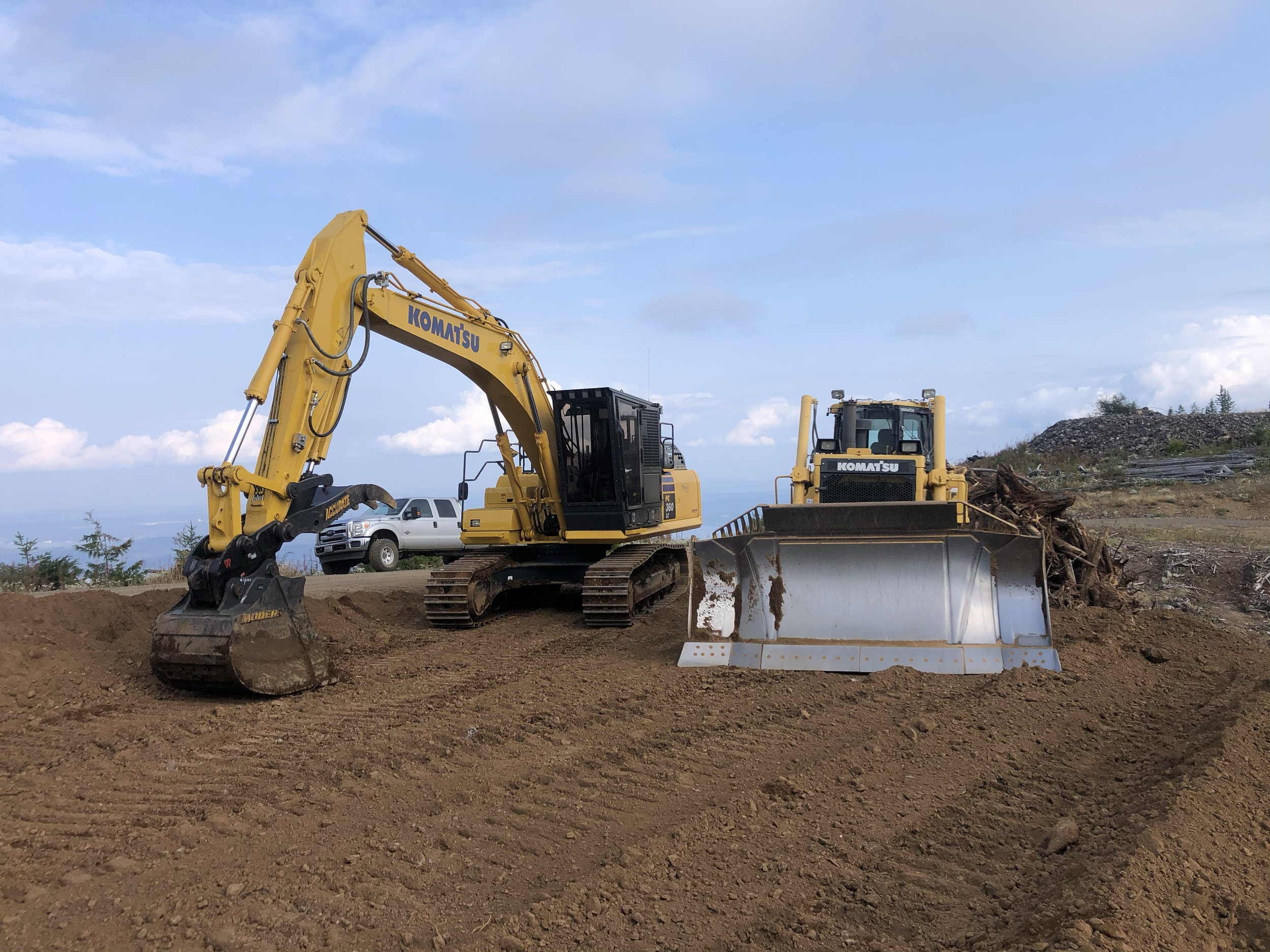 360 Excavator and D155 Dozer 