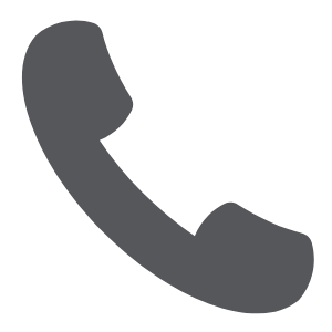 Silhouette of a classic telephone handset in dark gray.