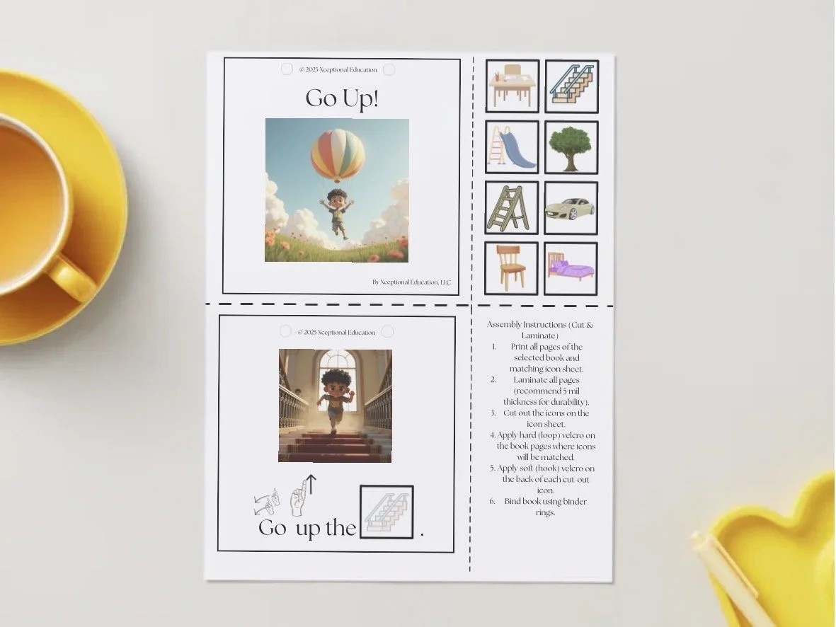 Free | Go Up! | AAC Interactive Adapted Book