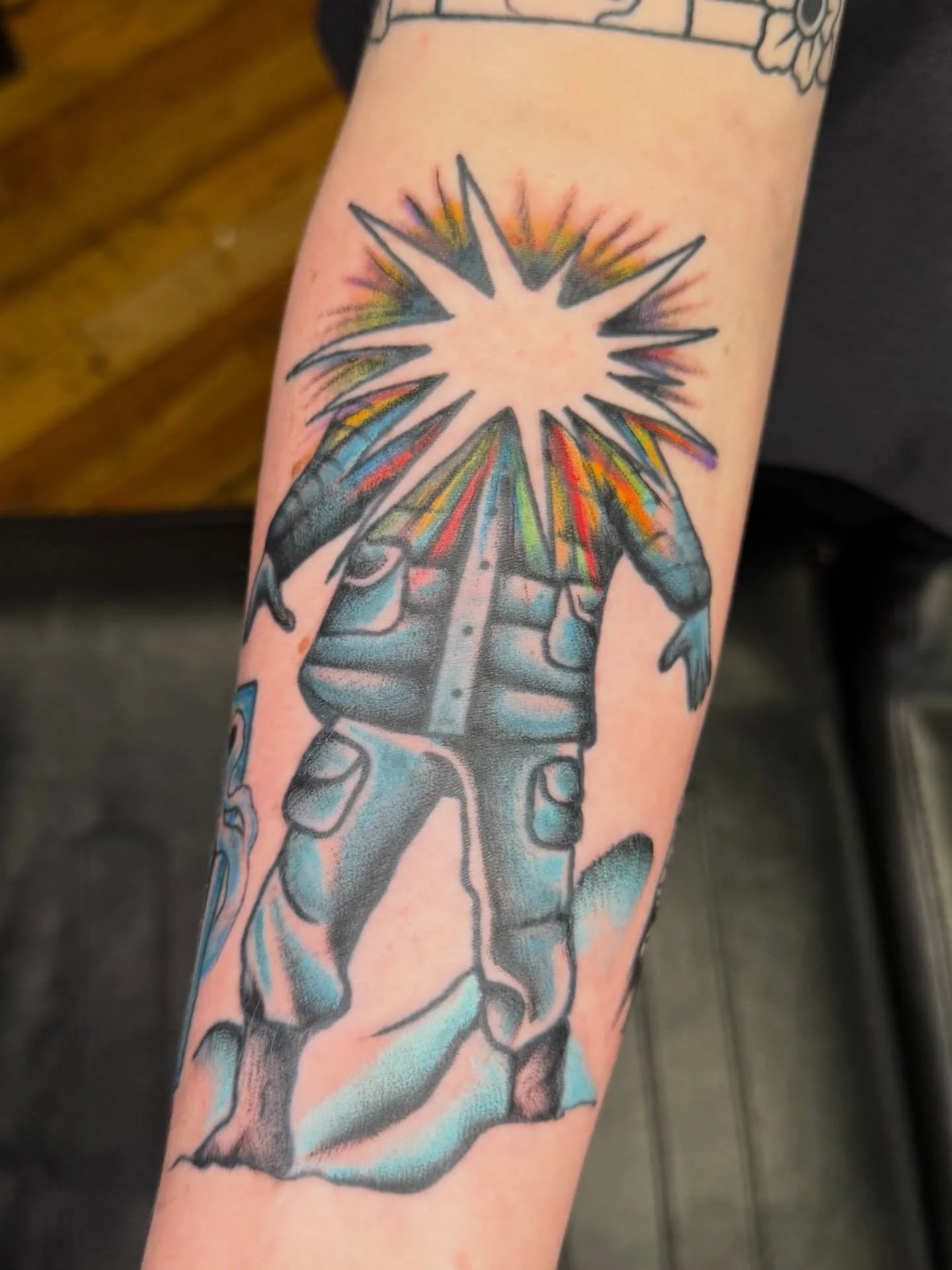 Traditional version of a horror classic, The Thing.
Lines healed color &amp; black fresh, progress on Ebby&rsquo;s horror sleeve. Excited to get rolling on the rest!
3 spots left to fill in April, but booking May and beyond. Text to join the fun 314 