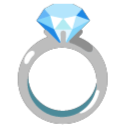Close-up of a diamond engagement ring with a large, sparkling diamond, on a silver band