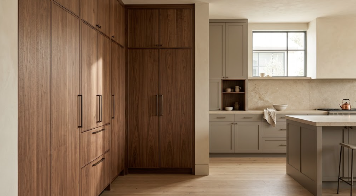 How to Mix Wood and Painted Cabinetry in One Kitchen