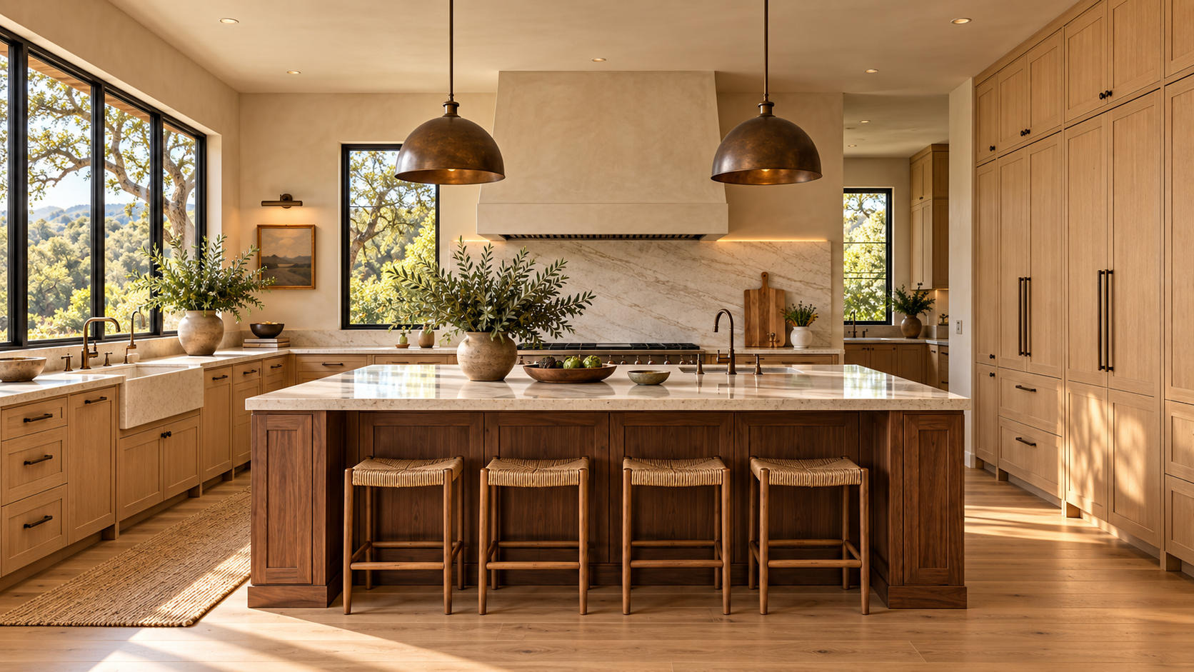 How to Make a Large Kitchen Feel Intimate Through Cabinetry
