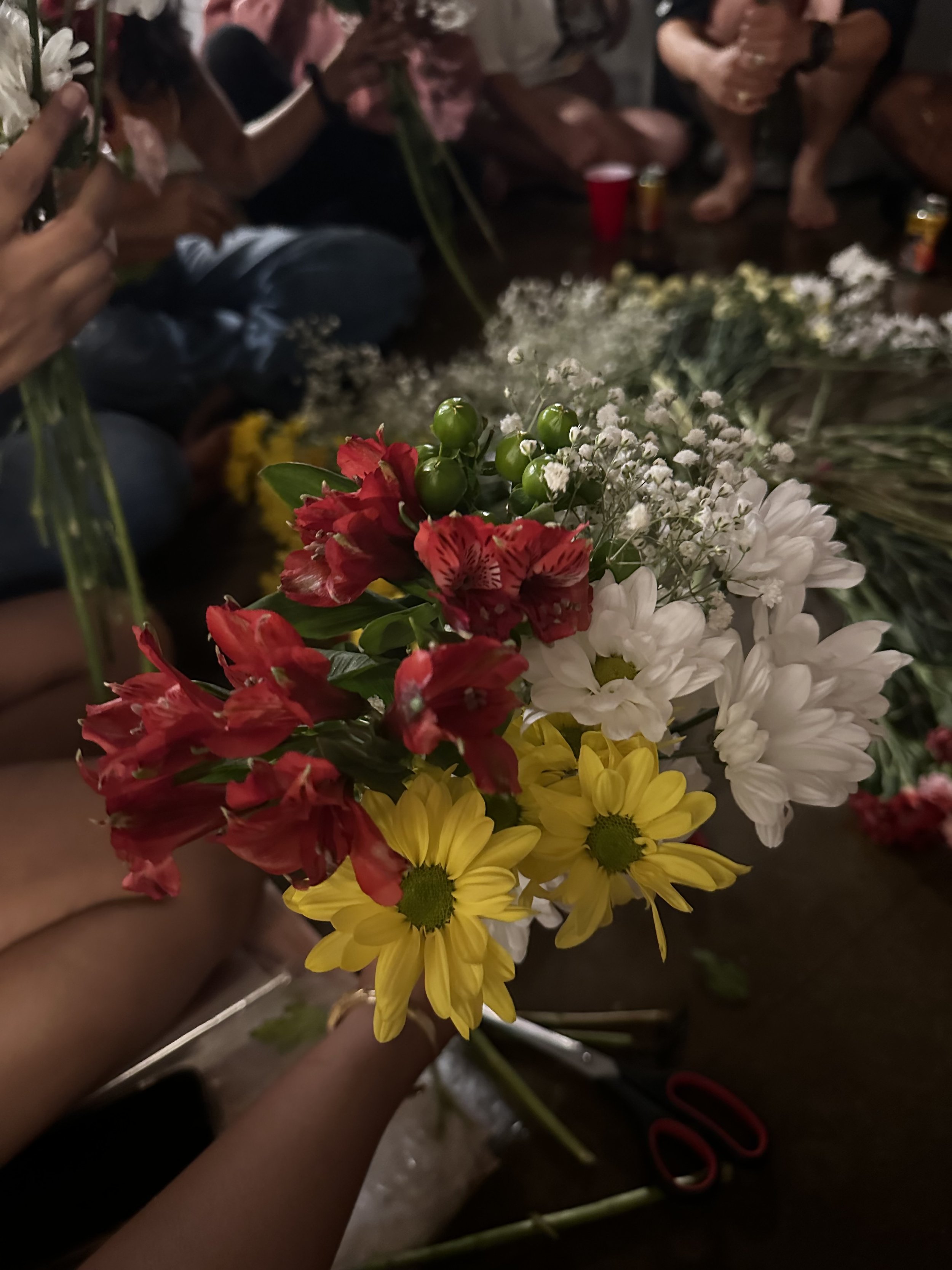 bouquet making