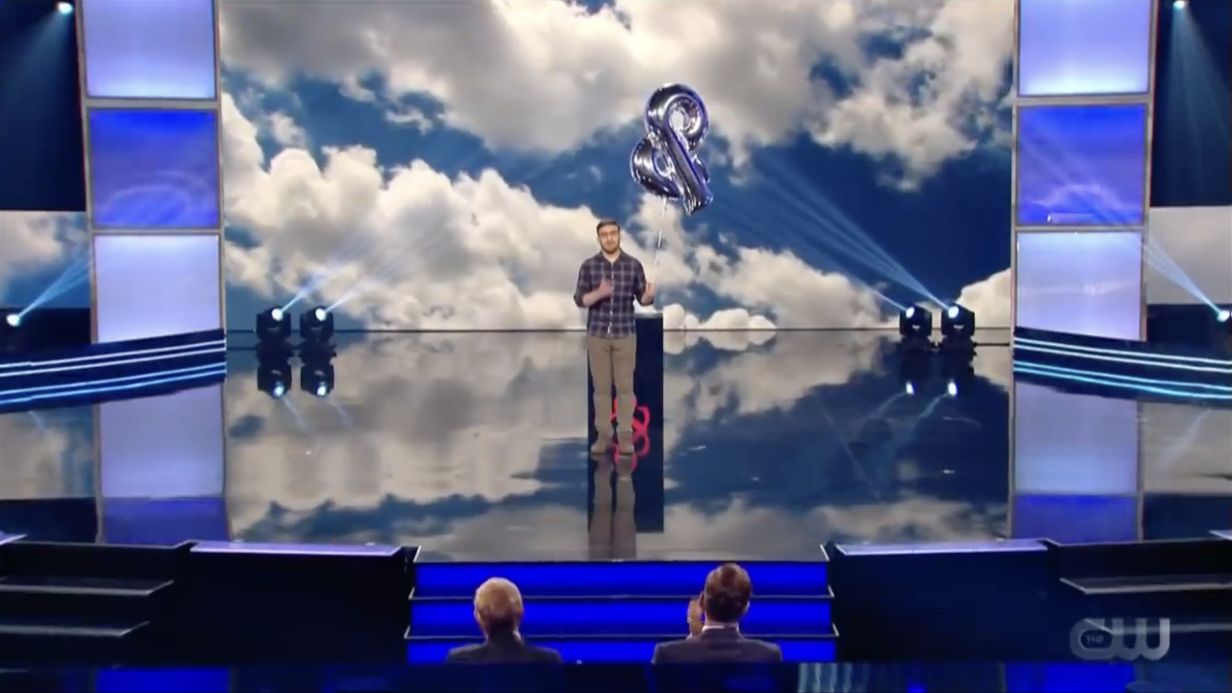 Michael Feldman performing for Penn & Teller