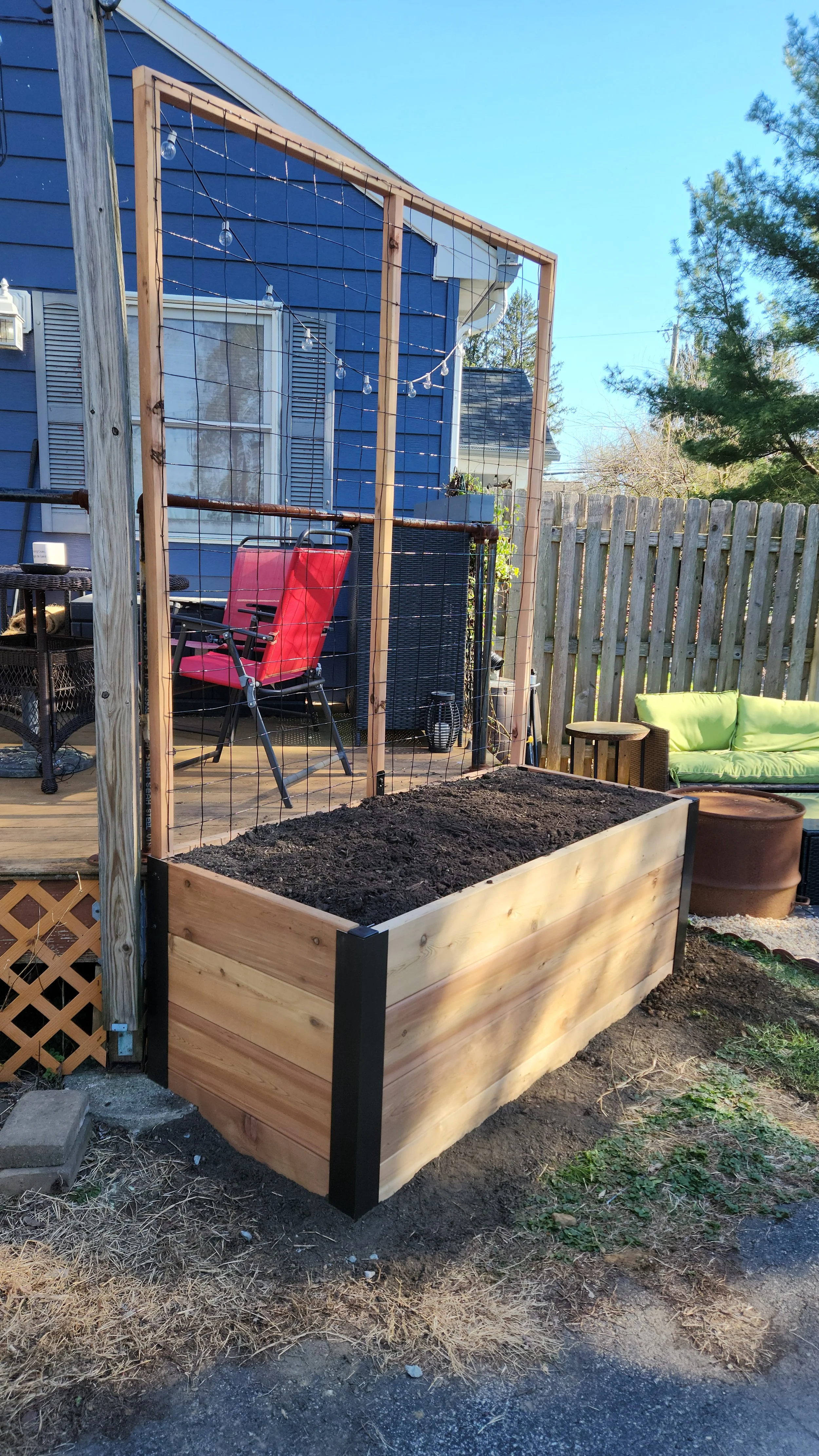 Raised Bed with Trellis