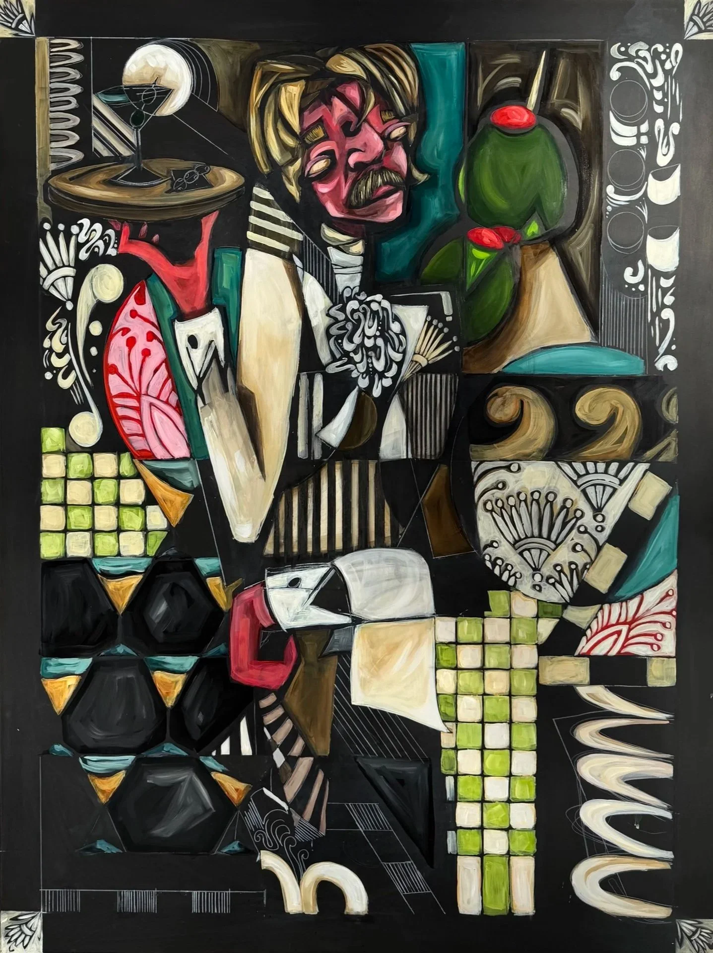 Shaken, Not Stirred | 36"x48" | Acrylic on Masonite