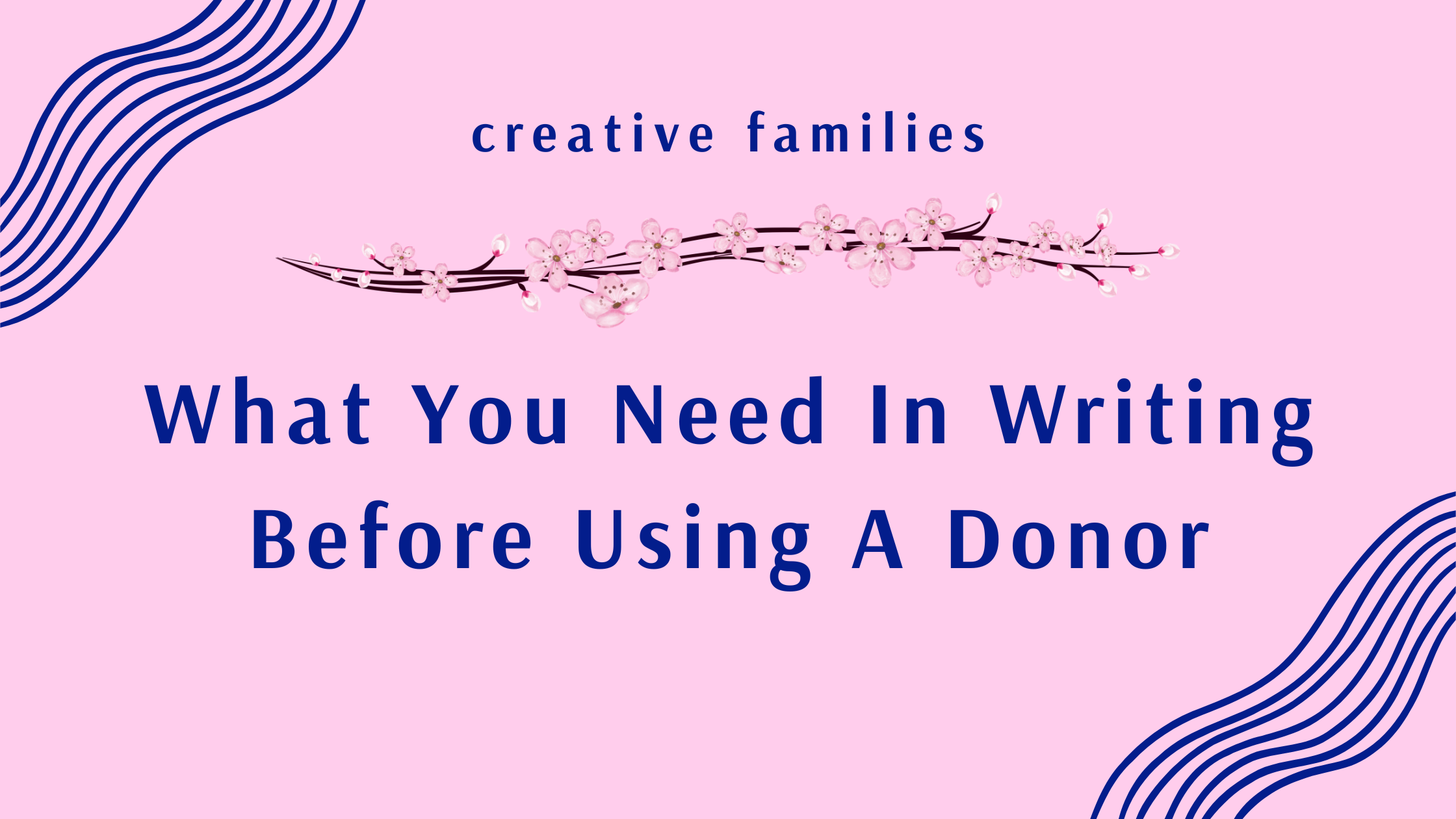 What You Need In Writing Before Using A Donor