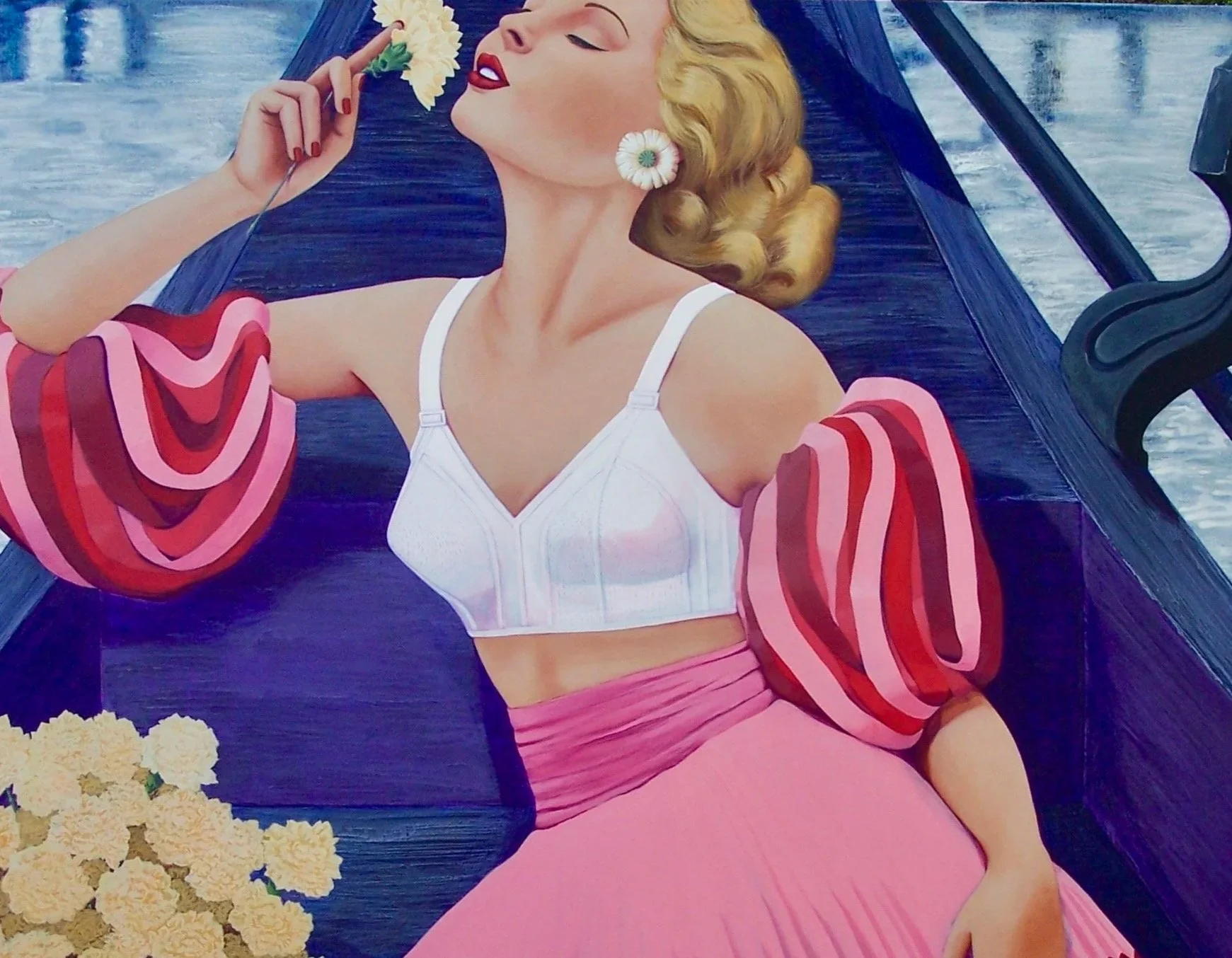 Large figurative, contemporary acrylic painting.