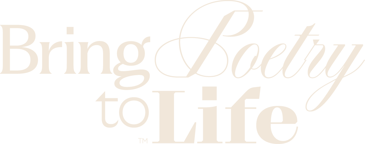 Text logo with the phrase "Bring Beauty to Life" in elegant, cursive and bold fonts, on a black background.