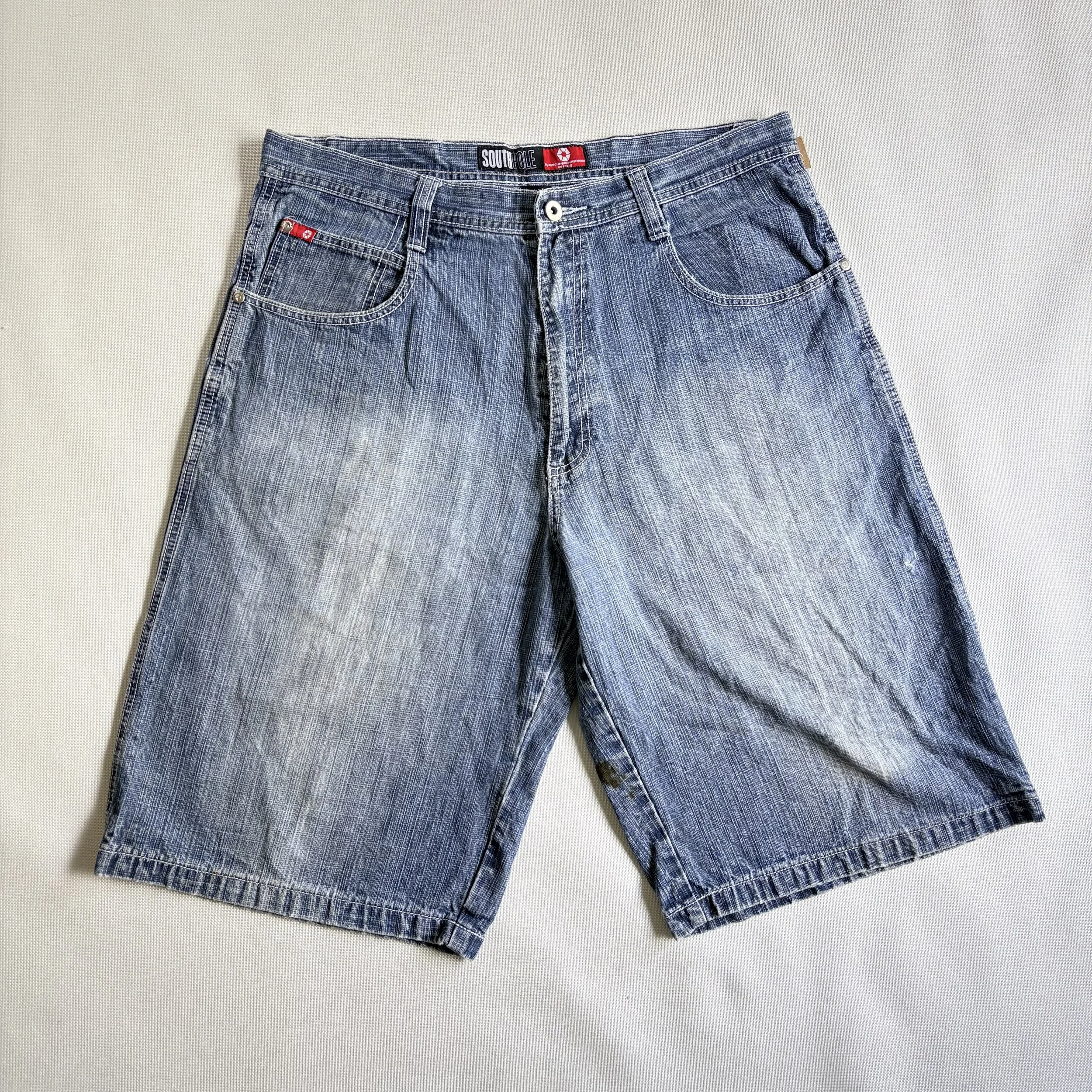 Vintage Y2K Southpole Baggy Crosshatch Denim Jorts