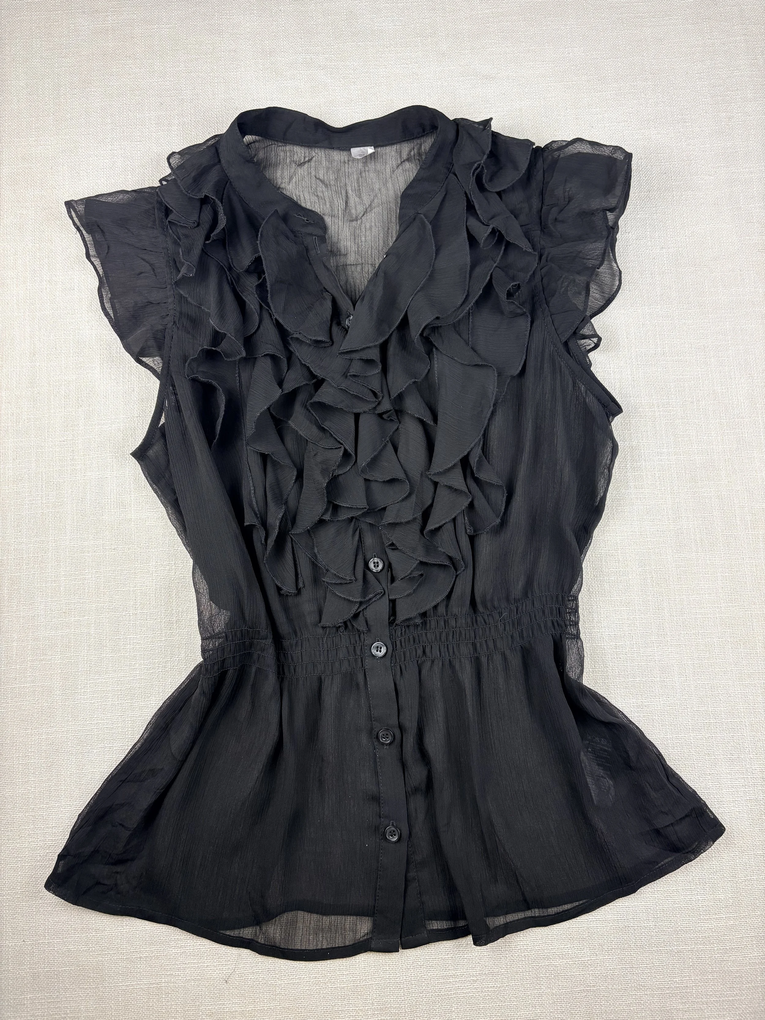 y2k ruffle blouse