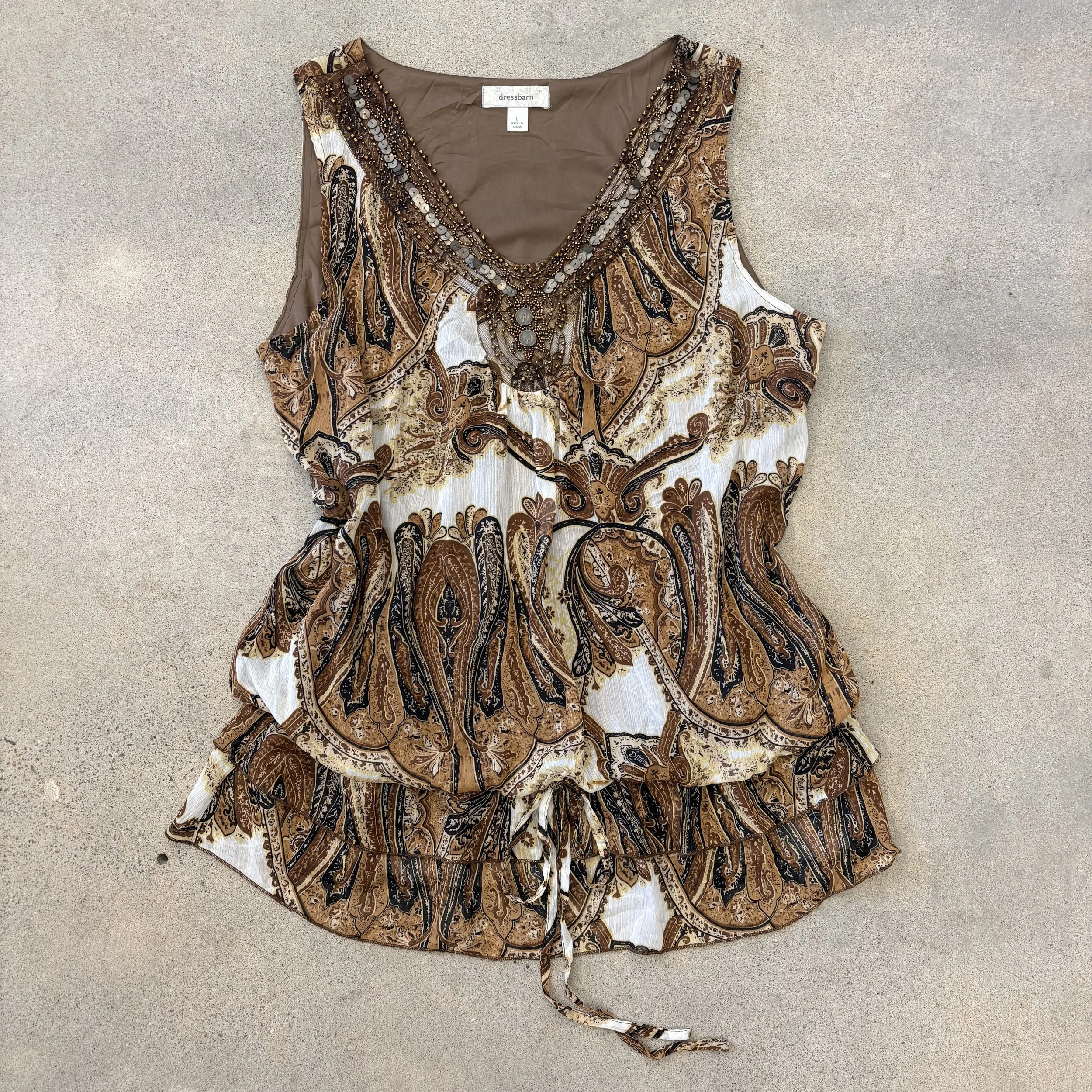 Dressbarn Embellished Paisley Blouse