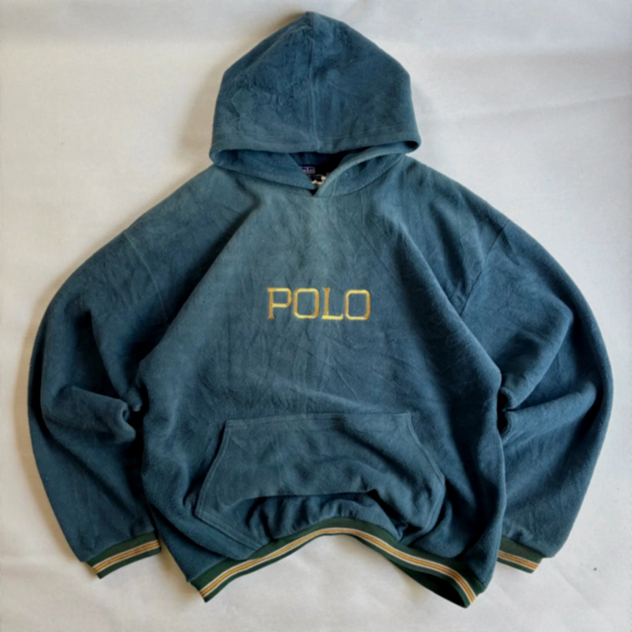 90s Polo Ralph Lauren Spell-Out Fleece Hoodie
