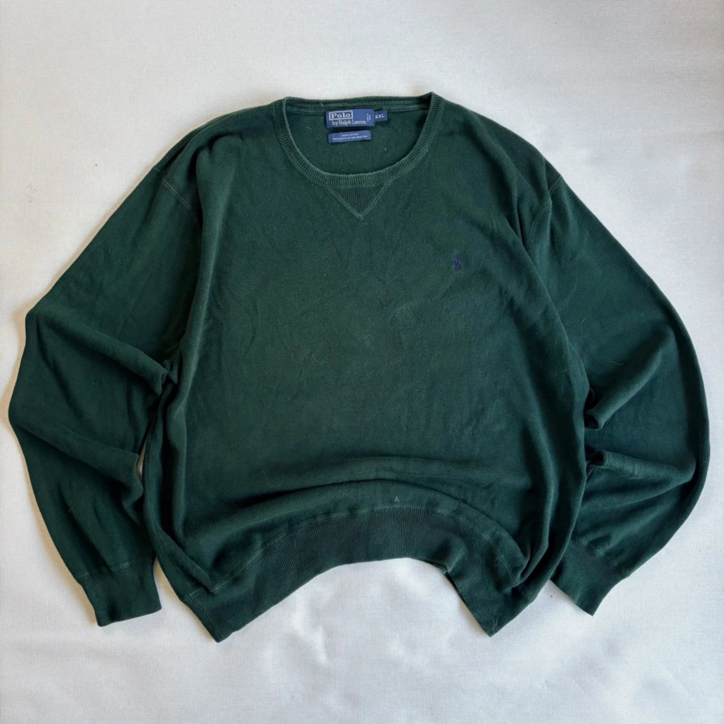 Vintage 90s Polo Ralph Lauren Forest Green Sweater