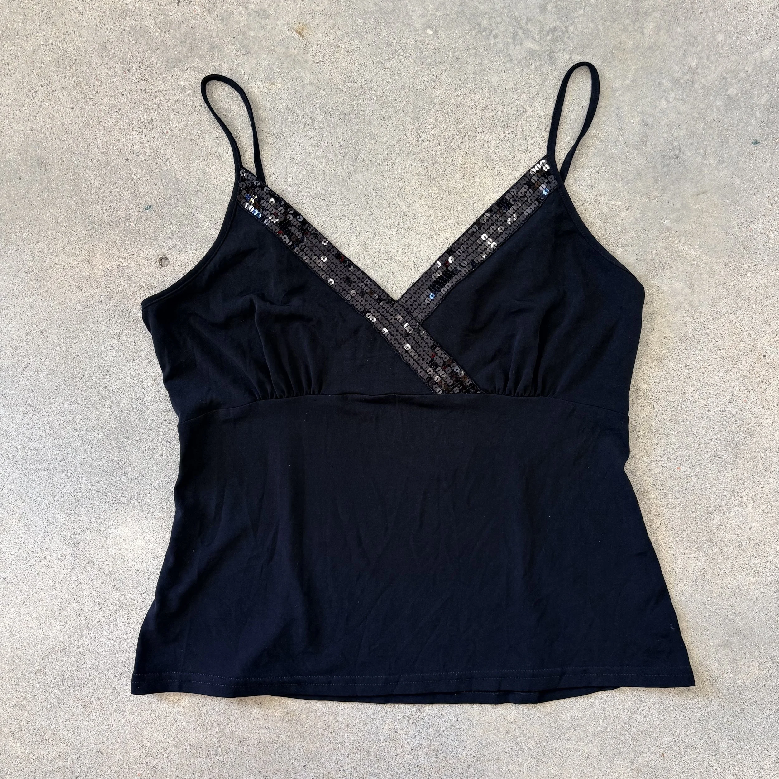 Sequin trim Cami top