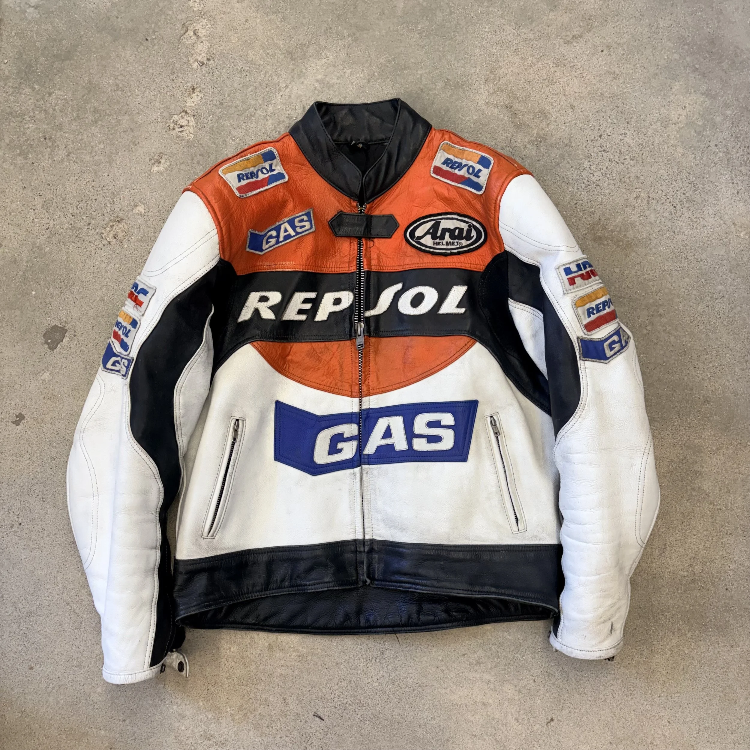 Vintage Repsol Honda GAS Leather Racing Jacket – Y2K MotoGP