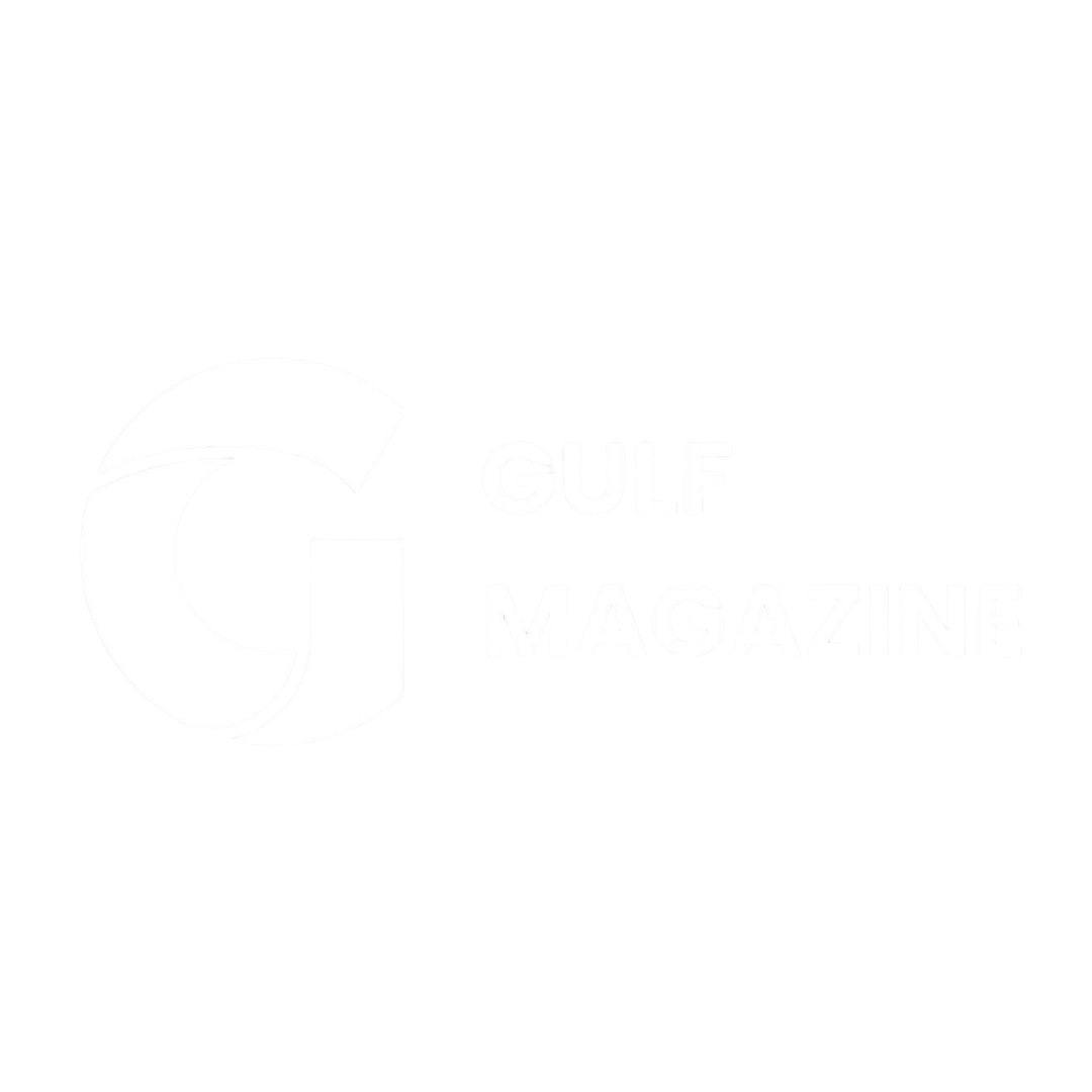 Gulf Magazine logo in black and white.
