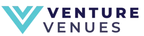 Venture Venues logo with stylized V and text