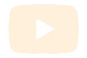 YouTube play button icon on a white background.