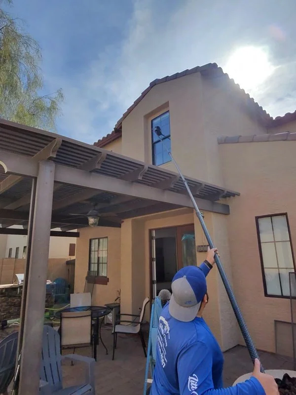 Cleaning Second Story Window