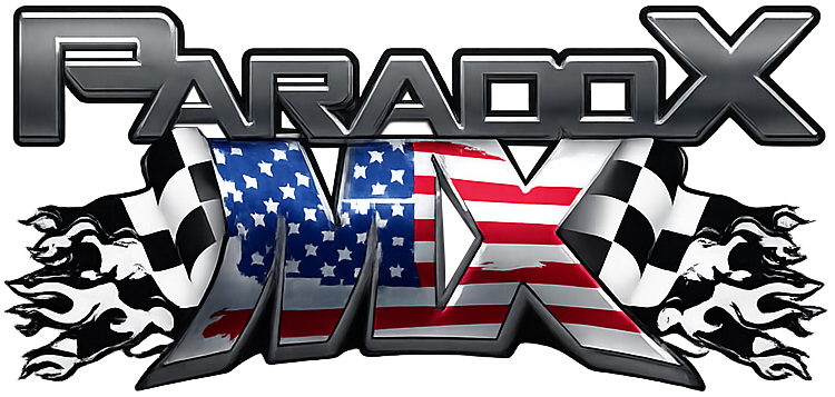 A logo for Paradox XL featuring a metallic