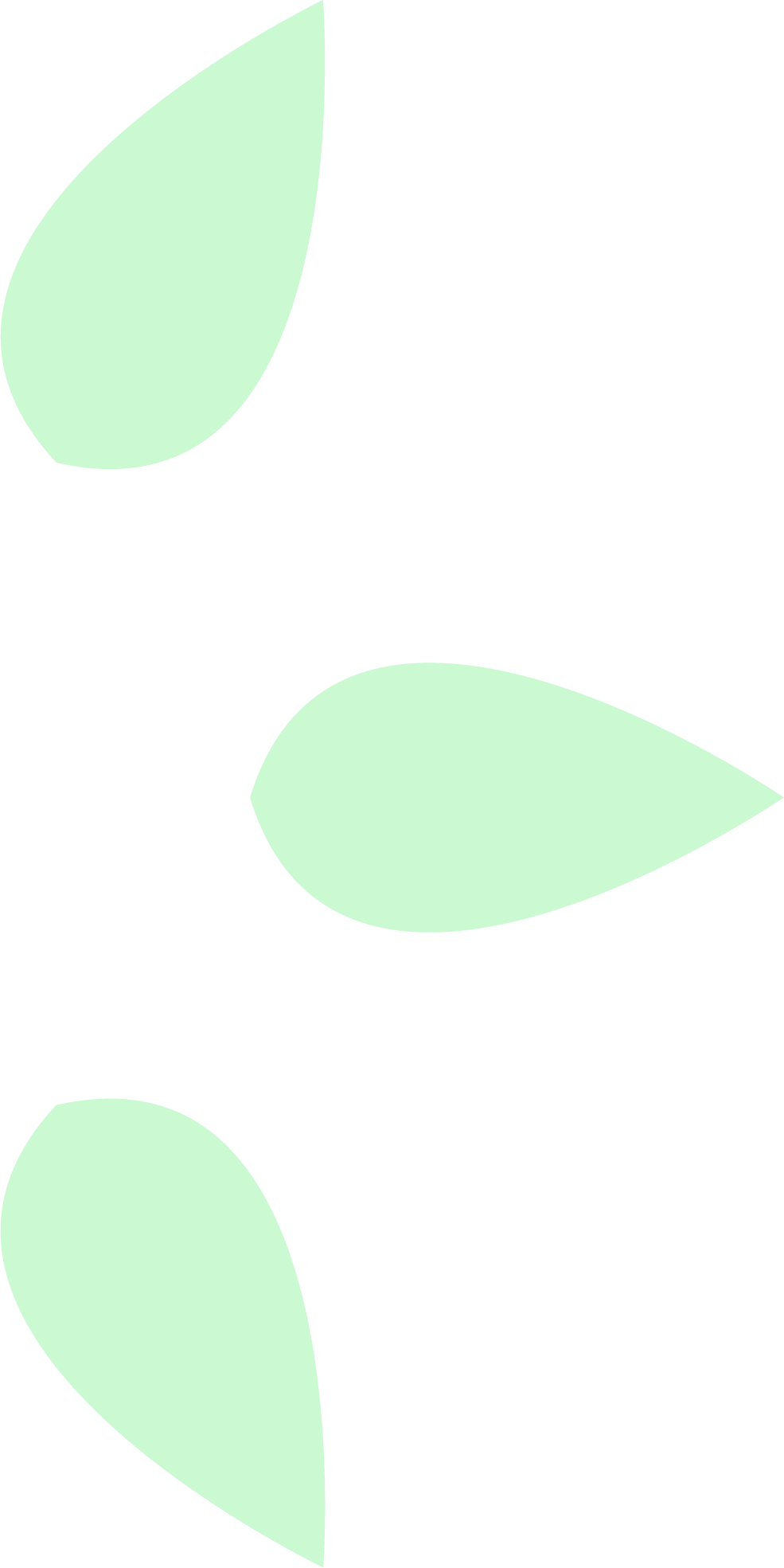 Three leaves of the marketree logo