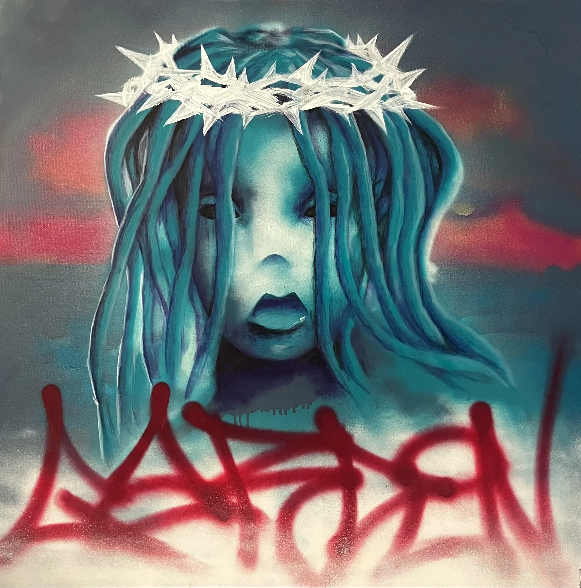 "Garden" 36" x 48" Spray Paint & Acrylic on Canvas