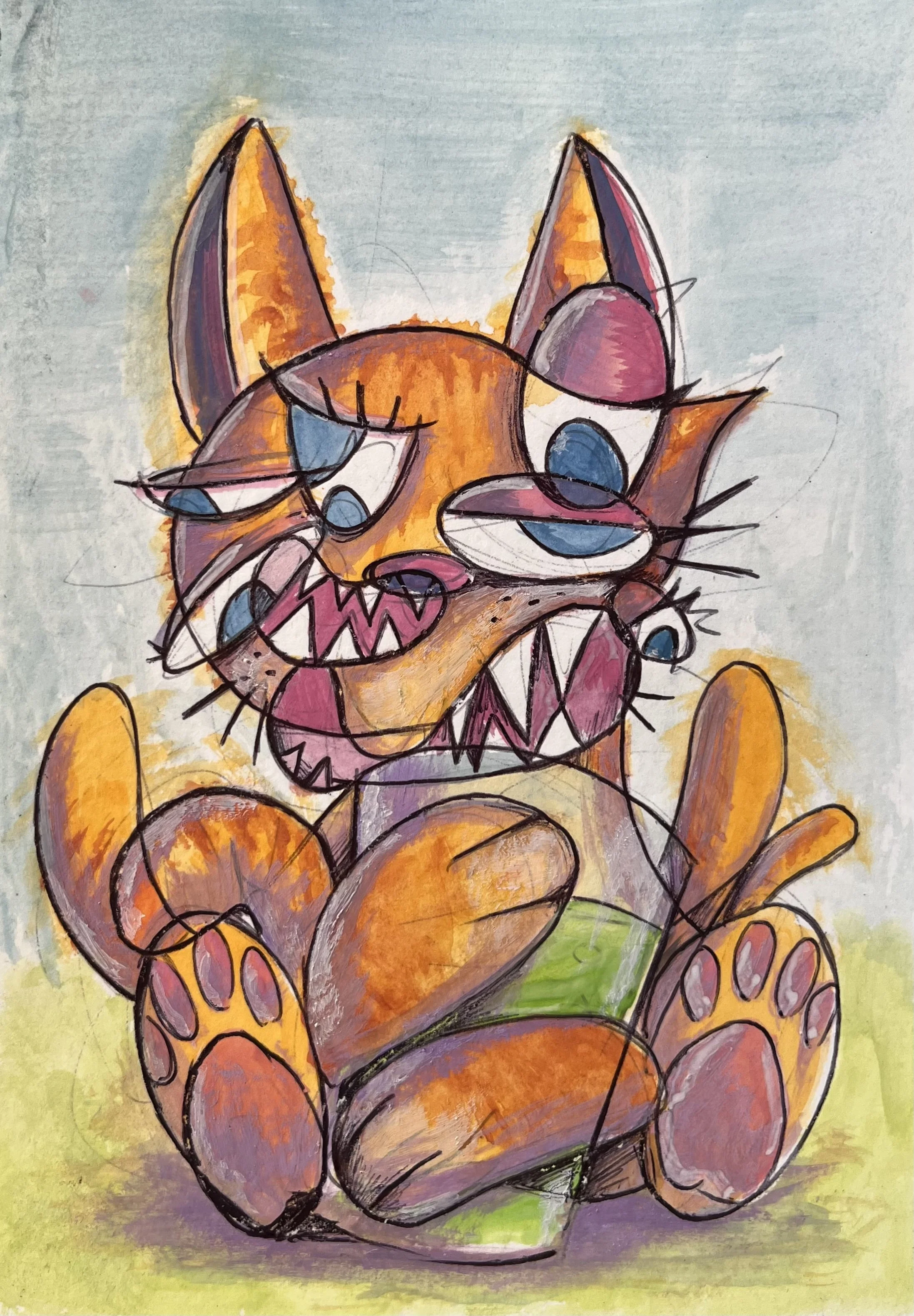 "Peachfuzz" 5"x7" Water Color
