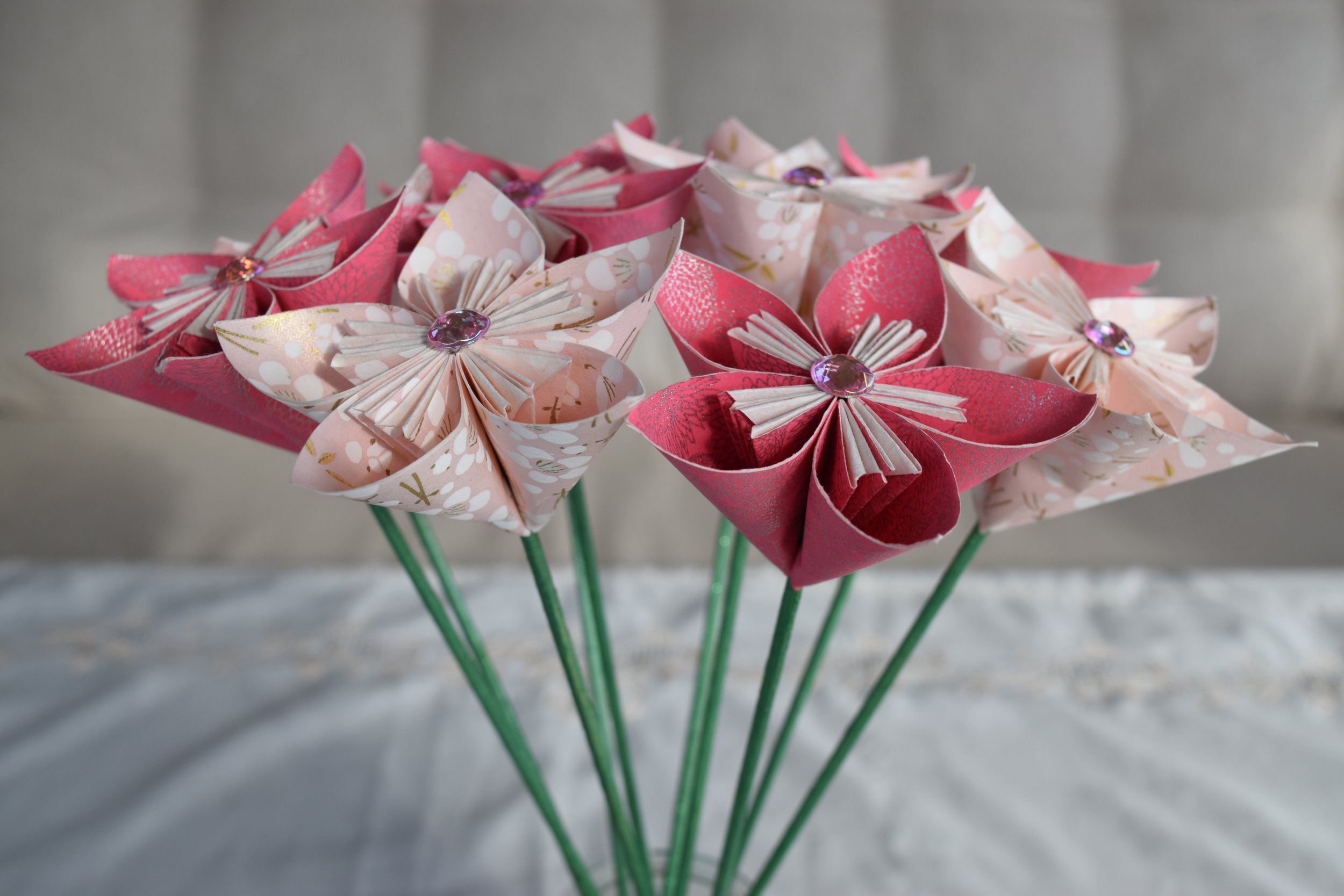 Celeste Brittain - Origami Paper Flowers (Pink).JPG