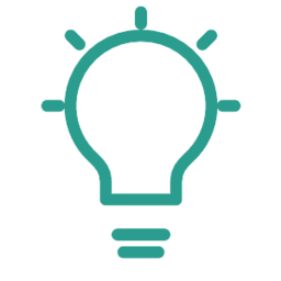 Icon with a light bulb.