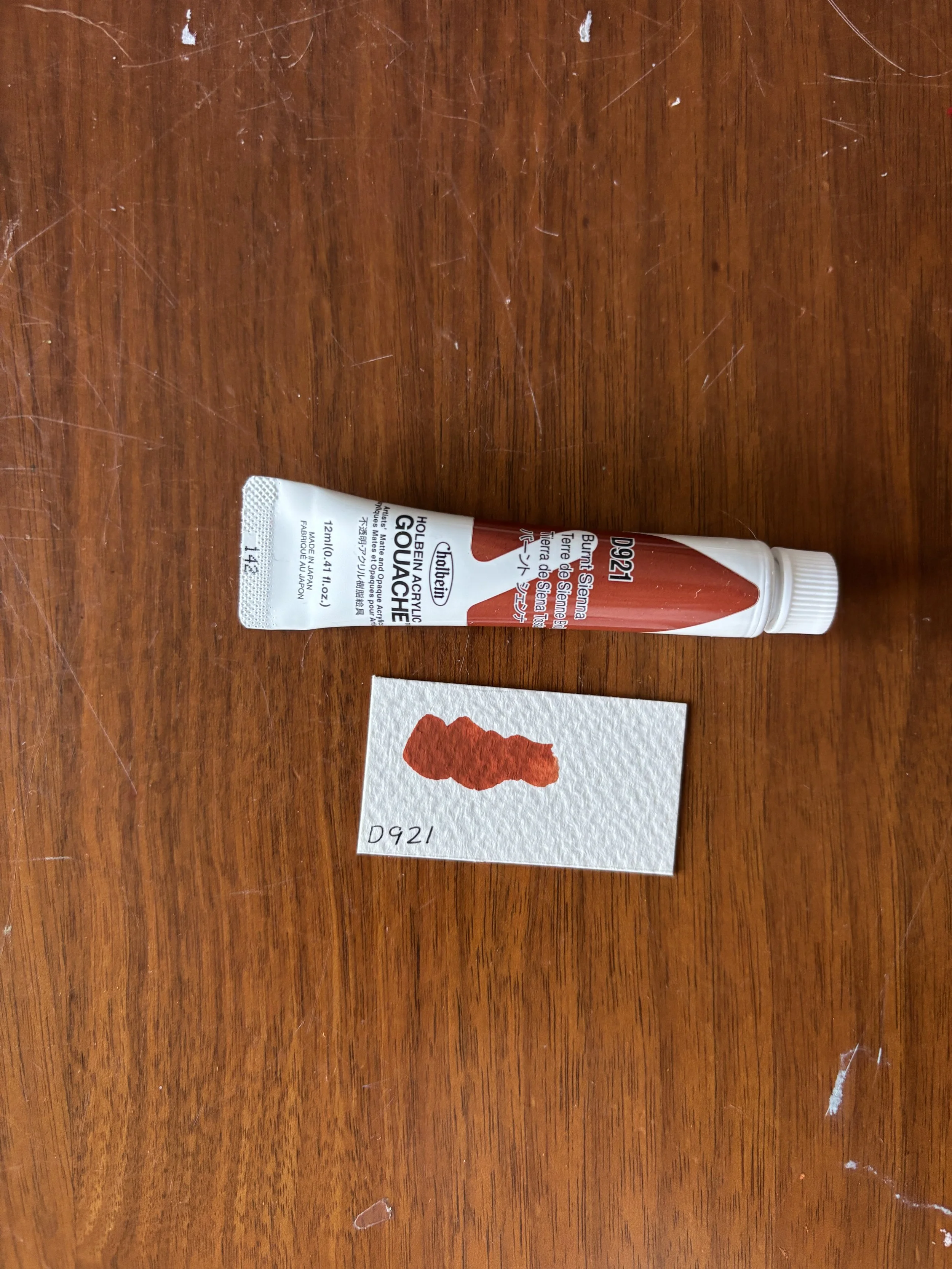 Holbein Acrylic Gouache Burnt Sienna 12ml