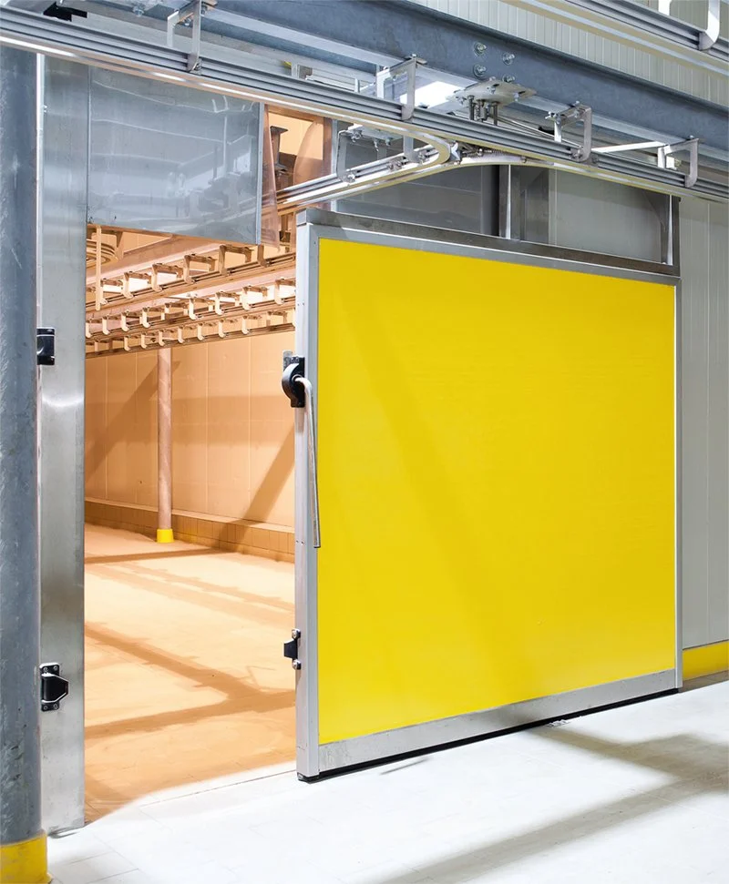 Heavy-Duty Sliding Door for Abattoir and Processing Areas - Teknotes Group