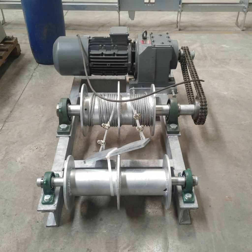 The Teknotes Cattle Transfer Hoist is a heavy-duty lifting system designed to elevate cattle carcasses from the slaughter floor (or killing box) to the overhead bleeding conveyor.