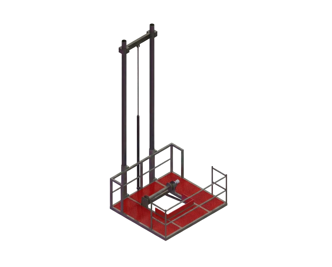 Teknotes Hydraulic Cattle Dehider ensures damage-free hide removal for beef abattoirs. High-capacity cattle skinning machine with stainless steel drum system.