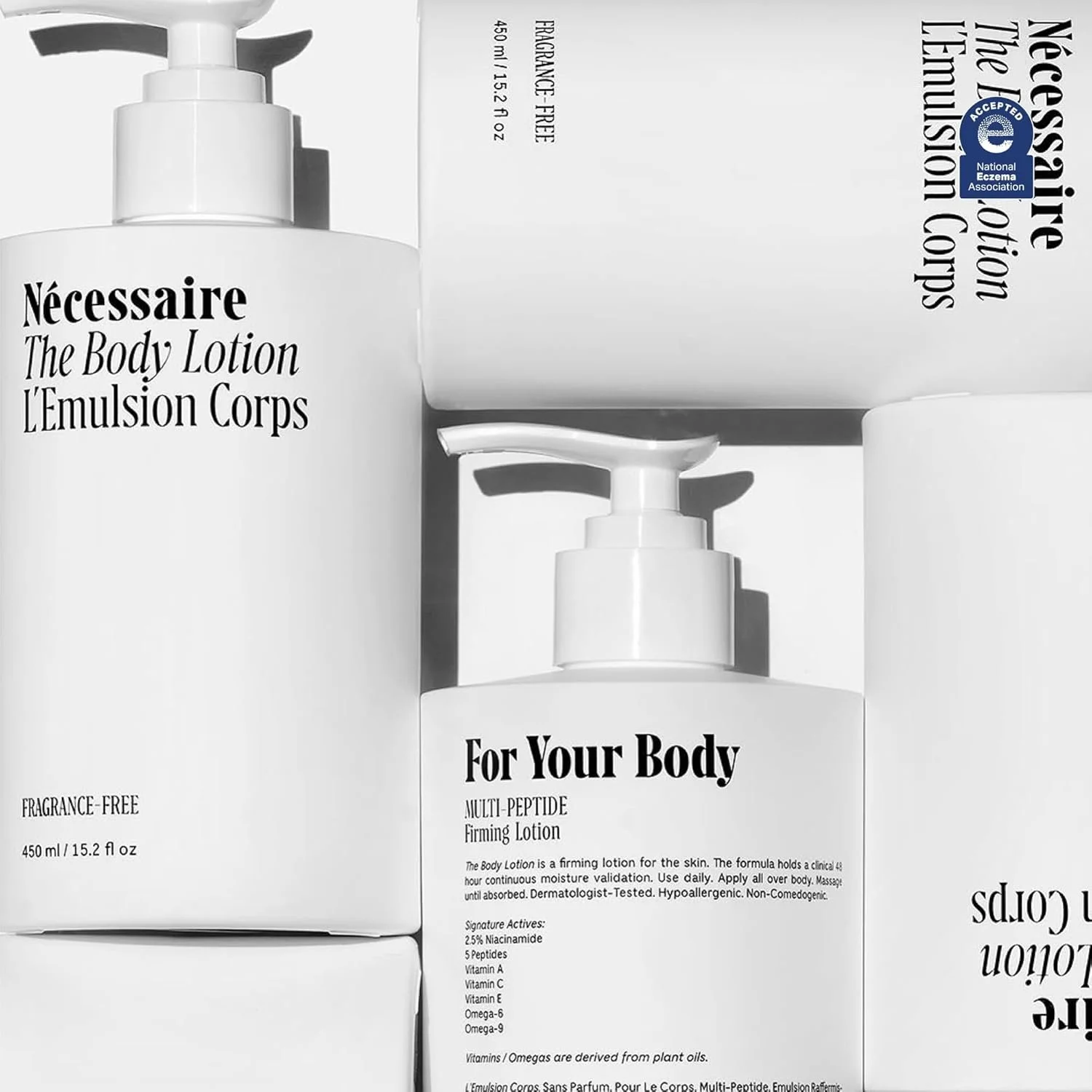 Nécessaire The Body Lotion — Fragrance-Free Multi-Peptide Moisturizer
