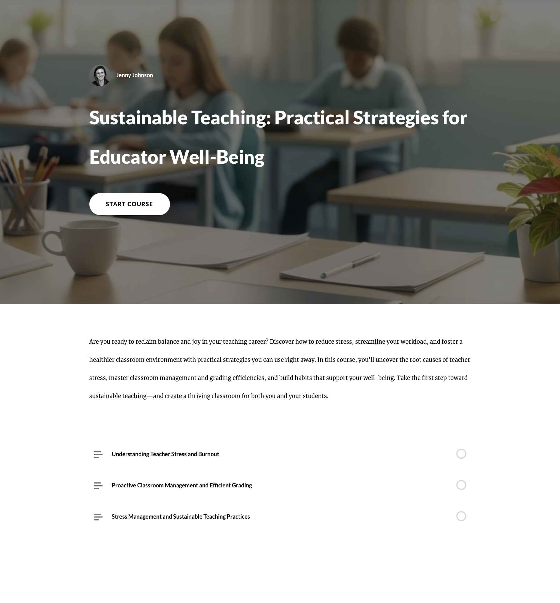 Sustainable Teaching: Practical Strategies for Educator Well-Being