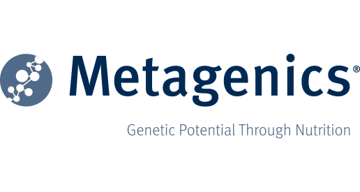 Metagenics logo with the tagline 'Genetic Potential Through Nutrition'