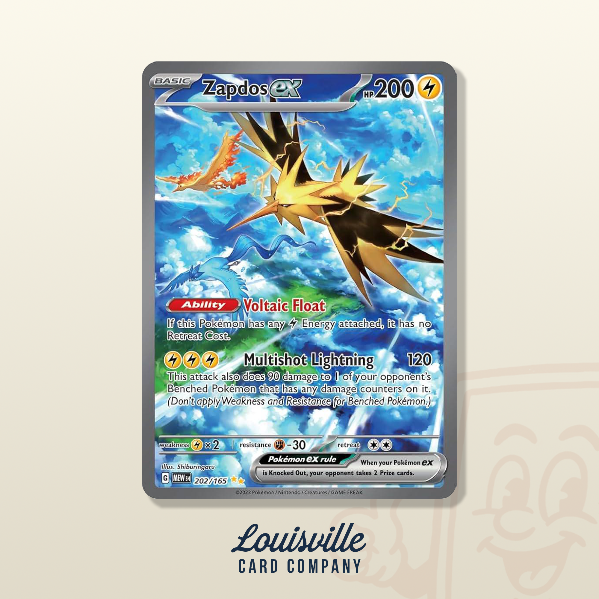 Zapdos Ex #202 Pokemon Scarlet & Violet 151