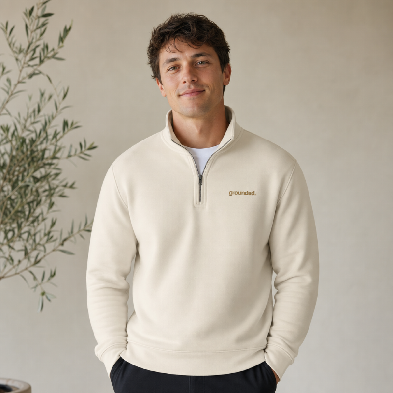 The Grounded Everyday Quarter-Zip (Sandshell)