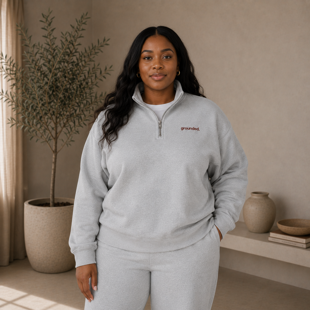 The Grounded Everyday Quarter-Zip (Grey)