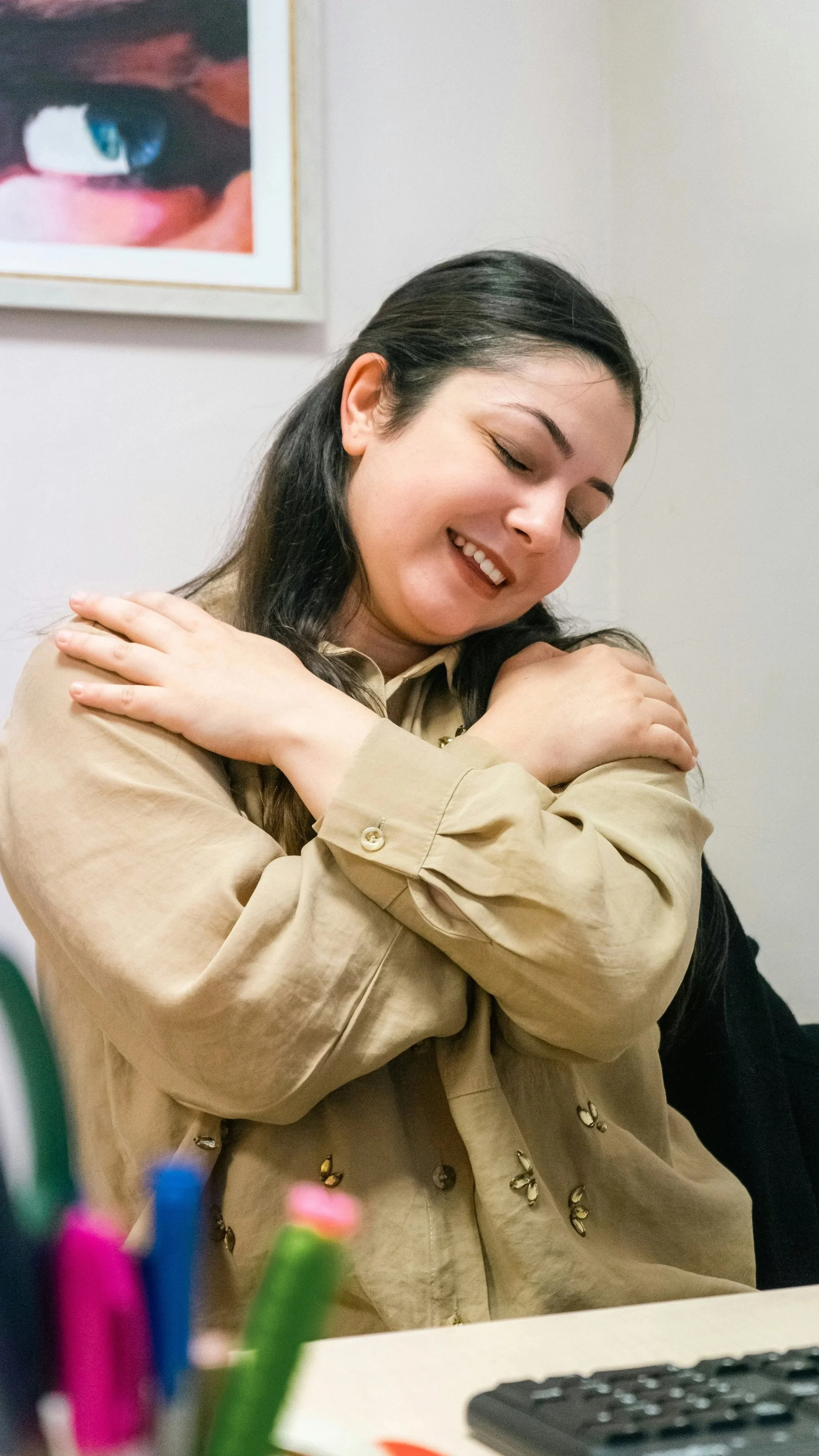 Somatic healing exercise for self-compassion, nervous system regulation, and emotional desensitization
