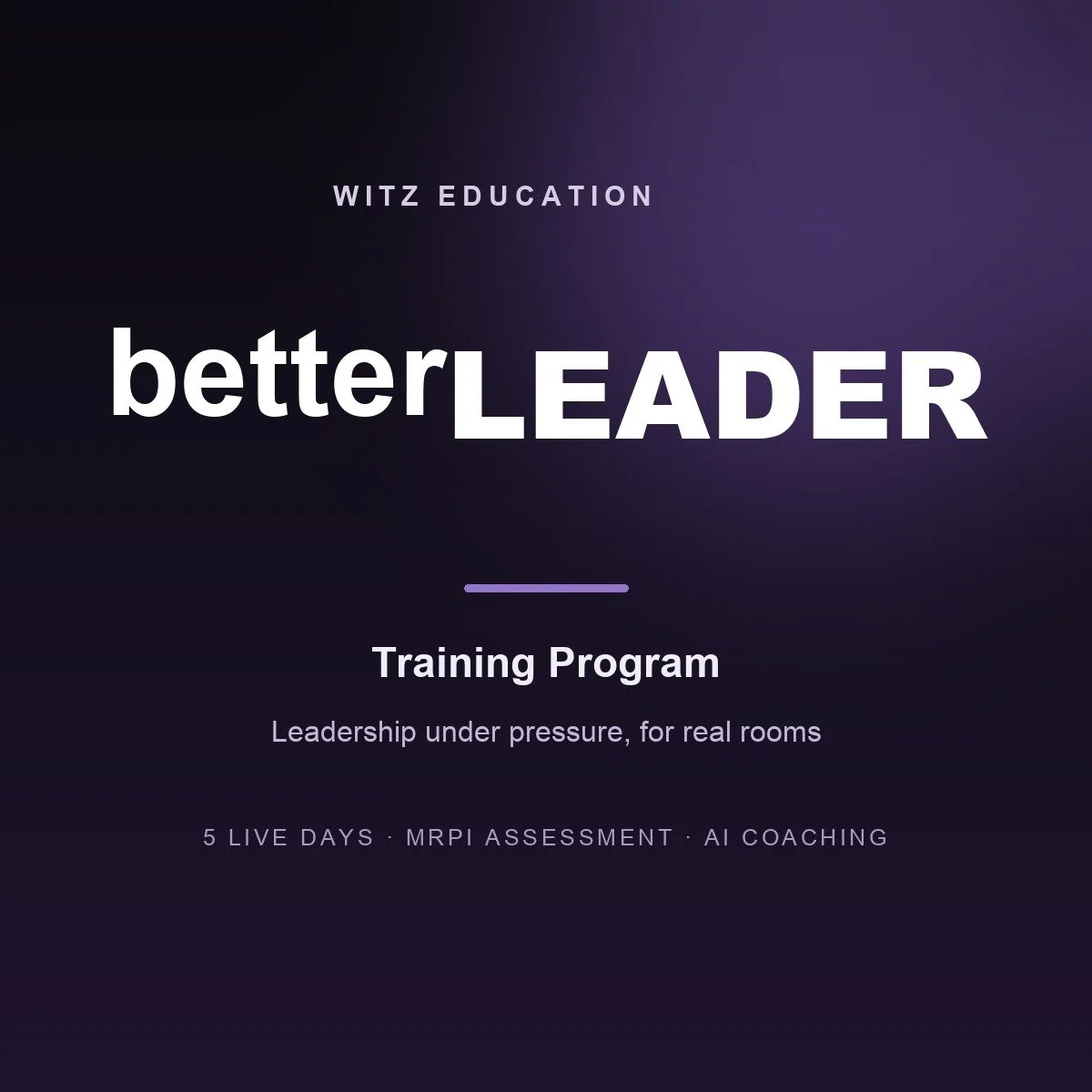 betterLEADER Training Program